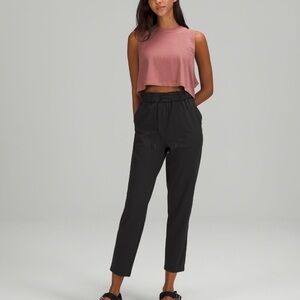Lululemon relaxed ankle pant stretch high waist rise Black Pants size 6